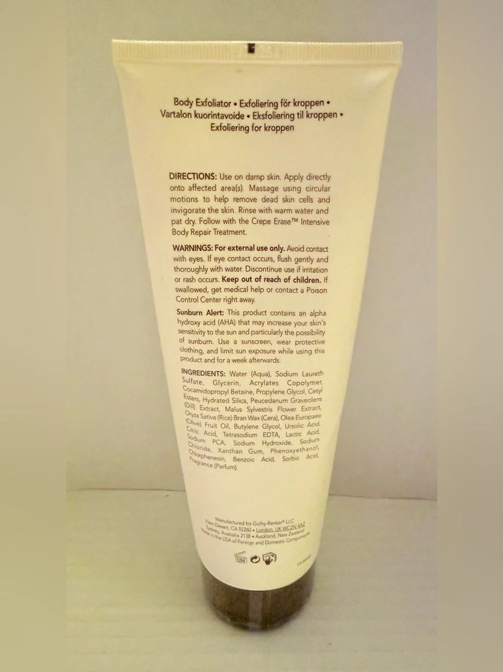 Crepe Erase Exfoliating Body Polish Tube 8 fl oz. SEALED